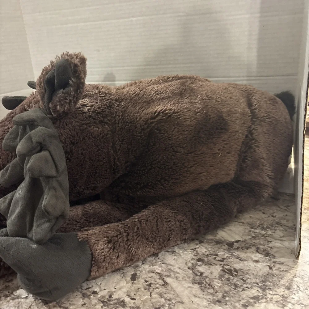 IKEA Strova Moose Plush Stuffed Animal Toy Brown Large Long Legs Floppy